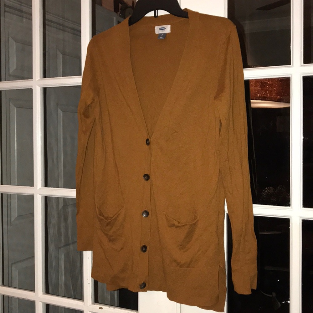 Burnt orange/brown button up cardigan